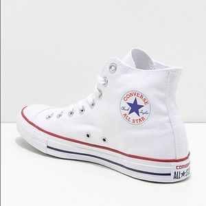 Women’s White High Top Converse Size 8.5